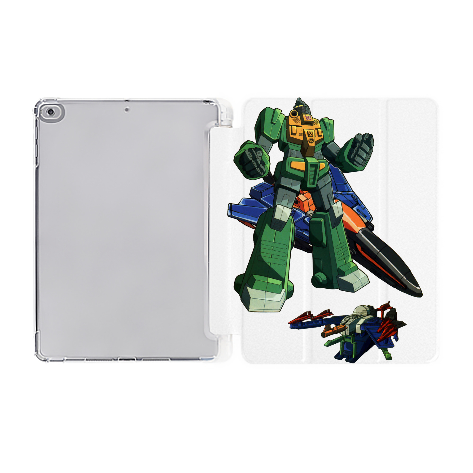 （画像用）  IPad ケース ペン収納付き 三つ折りスタンド PUレザー×シリコン 対応機種9.5/10.5/10.9インチ